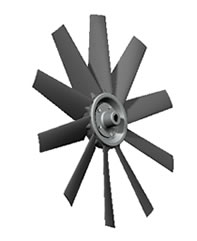 10-blade Type 3 hovercraft fan with polyamide heavy duty blades